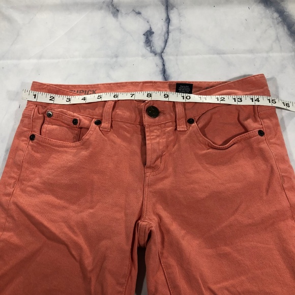 J. Crew Coral Orange Toothpick Ankle Skinny Jeans - Picture 8 of 8